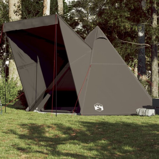 Familietelt for camping 6 personer brun vanntett Familietelt for camping 6 personer brun vanntett