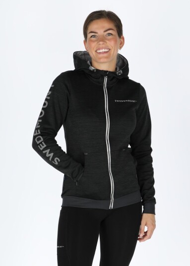 Swedemount Training Logo Zip Hood W Charcoal Melange/Lt. Grey Mela 38 Hoodies
