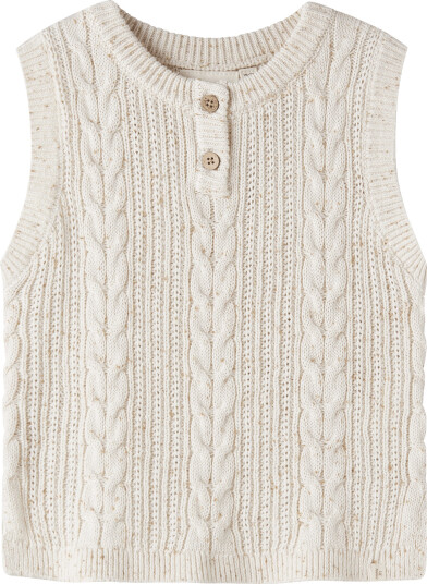 Lil"Atelier Nmmgalto Kab Knit Vest Lil   Beige   92