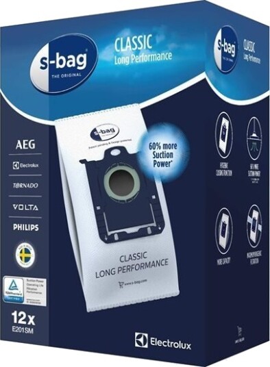 Electrolux S-Bag E201SM Støvsugerposer 12-pakning Electrolux S-Bag E201SM Støvsugerposer 12-pakning