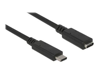 Delock USB type C-forlengelseskabel - 24 pin USB-C til 24 pin USB-C - 1 m