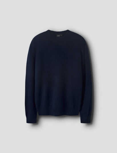 Lmtd Nlmlodets Ls O Neck Knit Navy 134 140