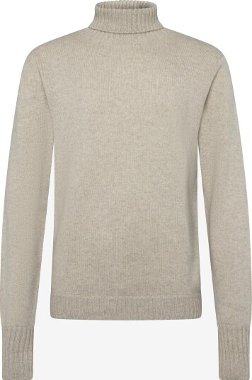 Davida Cashmere Man Chunky Roll Neck Sweater SAND XL