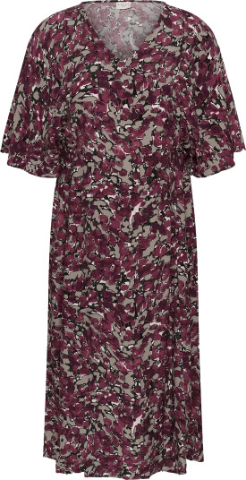 Kaffe Curve Kcmaggie Dress Burgundy 44 Kaffe Curve Kcmaggie Dress Burgundy 44