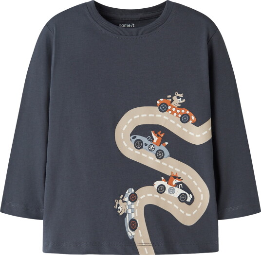 Name It Genser NmmWagon Loose Ombre Blue/Racing Name It 3 år (98) Genser Grå Marineblå Svart