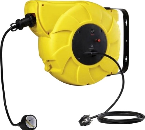 Renkforce Kabeltrommel 22,00 M Svart Jordet Stik 1300042