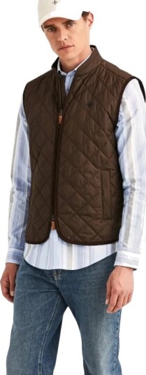 Morris Teddy Quilted Vest BROWN XXL