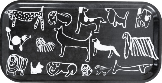 Fine Little Day Dogs brett 22x43 cm Black white