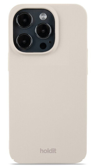 Holdit iPhone 14 Pro Slim Plast Deksel - Light Beige