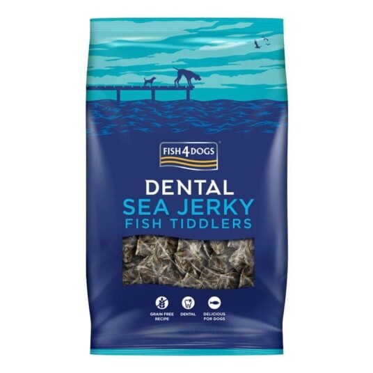 Fish4Dogs Dental Sea Jerky 115g - Tygge- og Treningsgodbiter til Hund
