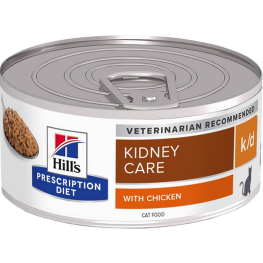 K/D Kidney Care Chicken 156 G X 24 Katt Hill"S Prescription Diet Feline