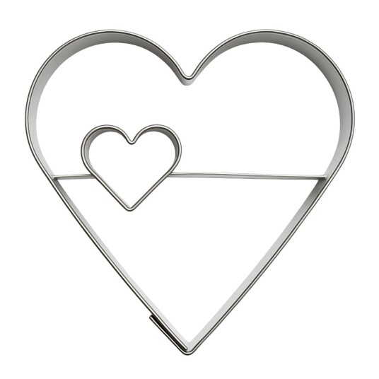 Pepperkakeform Hjerte Dobbelt Eks. 4,5 Cm Pepperkakeform Hjerte Dobbelt Eks. 4,5 Cm