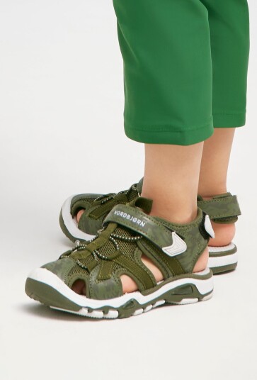 Nordbjørn Safari Blinkende Sandal Green Khaki 24