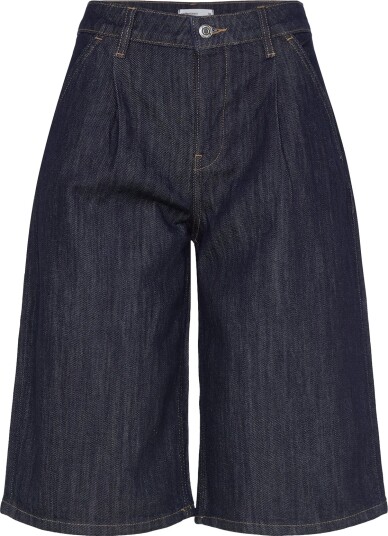 Gina Tricot Tailored Long Denim Shorts   Navy   38