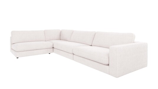 Rowico Home Duncan hjørnesofa åpen V Hvit Greg 1 345 x 216 x 78 cm Hvit