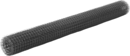 vidaXL Trådgjerde kylling stål med PVC belegg 10x1,5 m grå