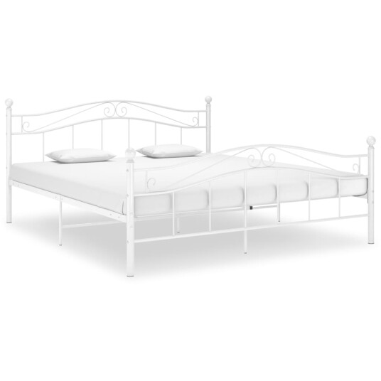 vidaXL Sengeramme hvit metall 160x200 cm vidaXL Sengeramme hvit metall 160x200 cm