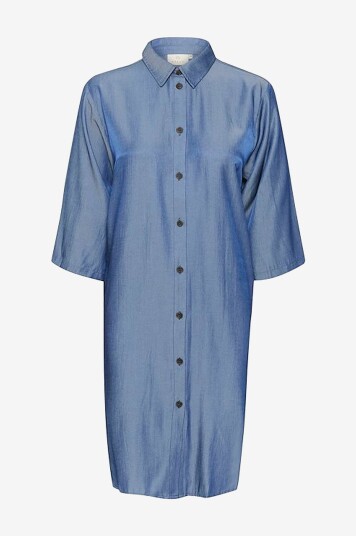Kaffe Skjortekjole kaLeonora Dress Blå Kaffe Skjortekjole kaLeonora Dress Blå