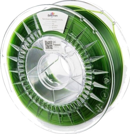 Spectrum Premium PCTG Filament 1.75 mm 1000 g Transparent Grønn 80735 Spectrum Premium PCTG Filament 1.75 mm 1000 g Transparent Grønn 80735