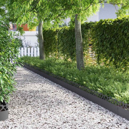 vidaXL Plenkanter 30 pcs Svart 103 x 0,05 x 22 cm Stål
