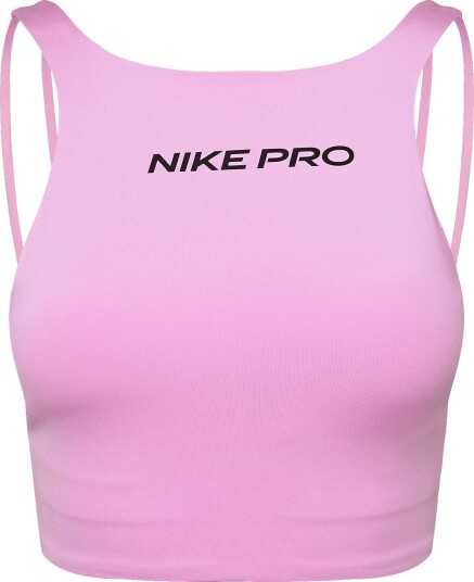 Nike W Np Df Sculpt Hn Pad Ll Bra   PINK RISE/BLACK   L