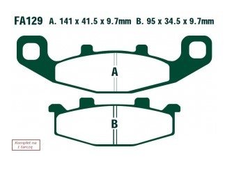 Bremseklosser EBC Brakes FA129 Bremseklosser EBC Brakes FA129