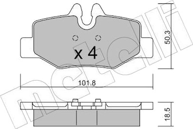 METELLI 22 0576 0 Bremseklosser