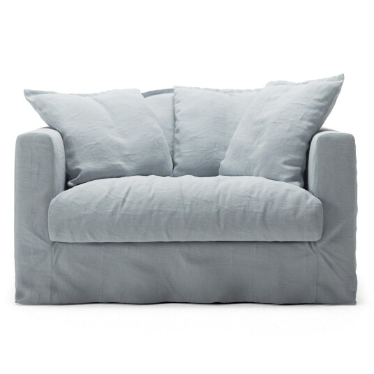 Decotique Le Grand Air Loveseat Linen Love Seat Lin Nordic Sky