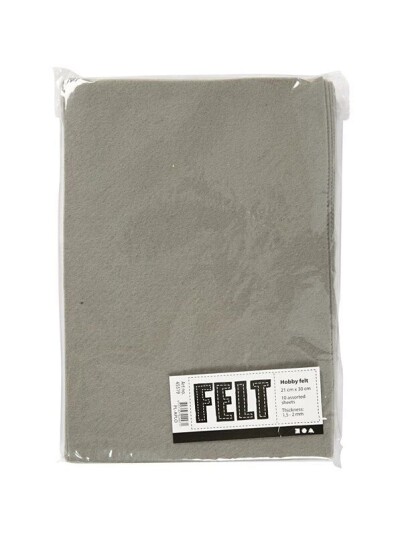 Creativ Company Hobby Felt Gray A4 10 Sheets