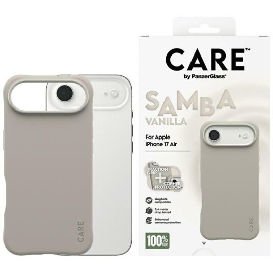 Care by PanzerGlass Fashionable MagSafe Deksel for iPhone Air Samba Vanilla