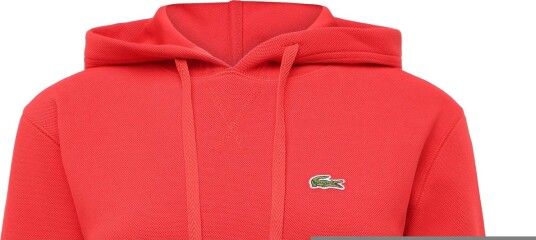 Lacoste Relaxed Fit Piqué Hoodie Red 34