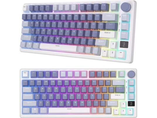 Royal Kludge Rkm75 Rgb Mekanisk Tastatur Sølvbryter Blå Royal Kludge Rkm75 Rgb Mekanisk Tastatur Sølvbryter Blå