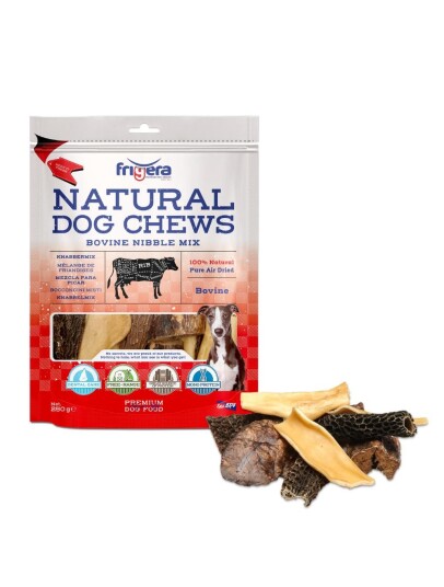 Frigera Natural Dog Chews Bovine Nibble Mix 250Gr (402285851815)