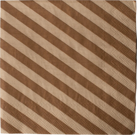 DBKD Stripe papirserviett 33x33 cm 20 pakn. Nougat DBKD Stripe papirserviett 33x33 cm 20 pakn. Nougat