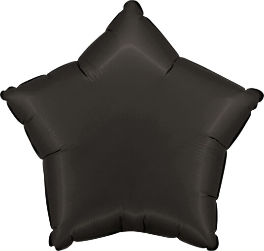 Folieballong Stjerne Satin Fumé Black