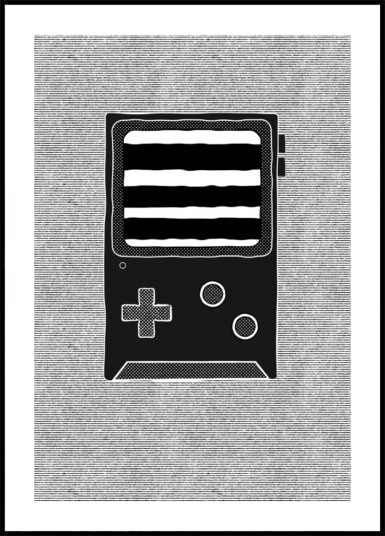 Retro Handheld Gaming Console Plakat / 100x150