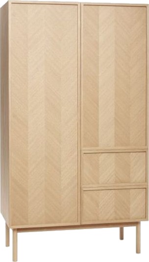 Hübsch Herringbone Garderobeskap, eiketre, fiskebein