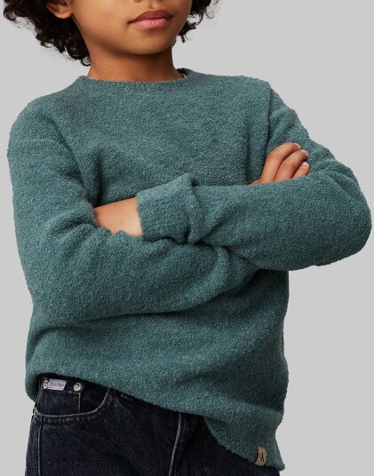 Calvin Klein Genser   Boucle Crewneck   Strikk   North Atlantic   Calvin Klein   8 år 128   Genser   Grønn