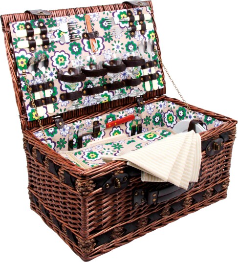 Small Foot Deluxe Piknikkurv med Servise for 4 personer 52x32x27 cm Small Foot Deluxe Piknikkurv med Servise for 4 personer 52x32x27 cm