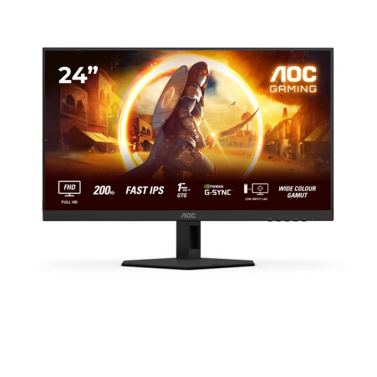 AOC 24G4HRE 24" Gaming Monitor FHD IPS 200Hz 1ms Svart/Rød AOC 24G4HRE 24" Gaming Monitor FHD IPS 200Hz 1ms Svart/Rød