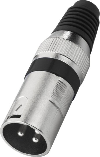Monacor Xlr-207P/Sw Xlr Sort Metallisk Nickel Monacor Xlr-207P/Sw Xlr Sort Metallisk Nickel