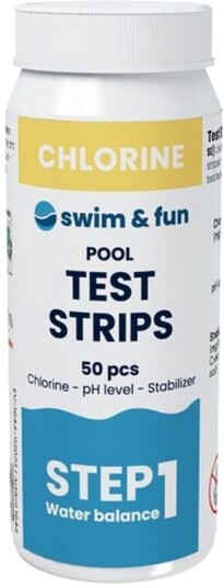 24hshop Teststrimler for Klor pH Stabilisator 50-pak