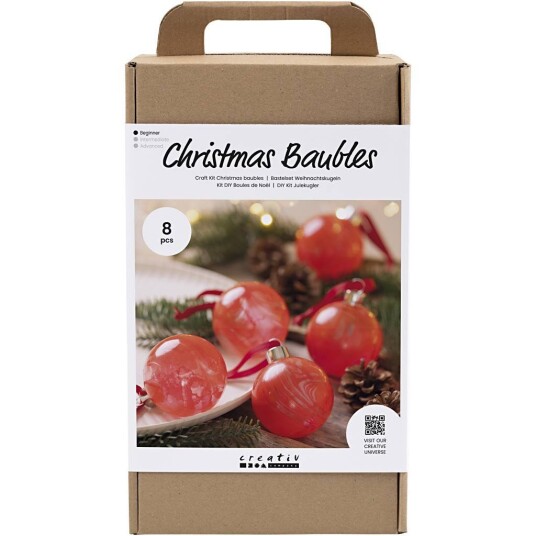 DIY Kit Christmas Baubles Marbling 977588
