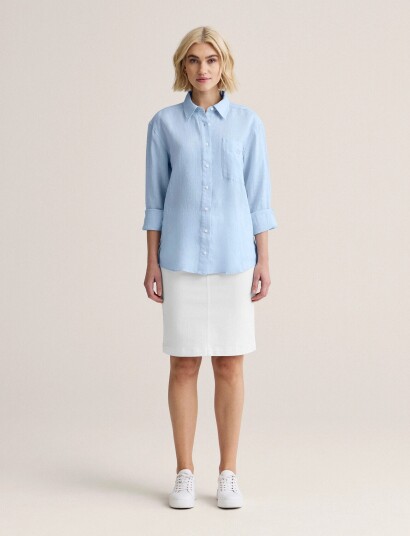 Newhouse Rafaela Linen Shirt   Blue   42