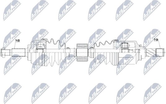 Nty Drivaksel NTY NPW RE 134