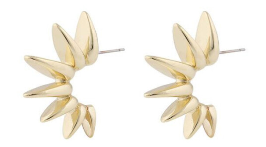 Snö Of Sweden Aero Small Oval Earring Plain Gold
