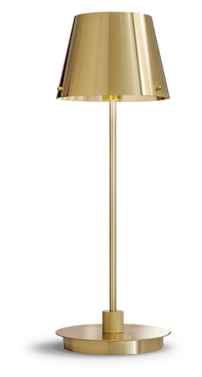 Herstal Gil il Grande Bordlampe Satin Brass/Satin Brass