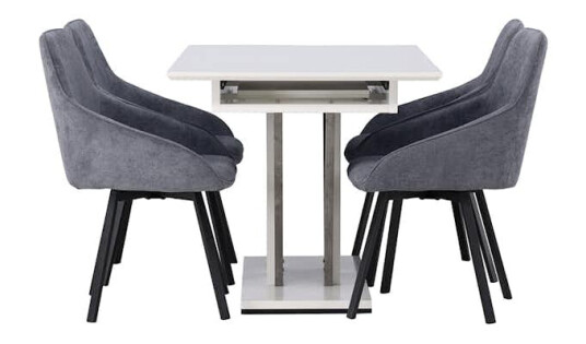 Spisegruppe Venture Home Disa med 4st Rosie Spisestoler