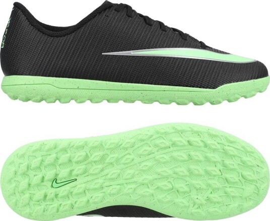 Nike Mercurial Vapor 17 Club Tf Shadow   Svart/illusion Green Barn   Turf (Tf) størrelse 34