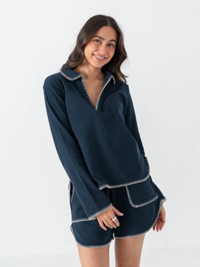 Comprimé Rugby Sweater Blå 48